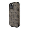 Guess 4G Big Metal Logo Book Wallet Case hoesje voor Apple iPhone 15 - Bruin 3