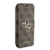 Guess 4G Big Metal Logo Book Wallet Case hoesje voor Apple iPhone 15 - Bruin 4