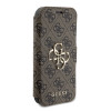 Guess 4G Big Metal Logo Book Wallet Case hoesje voor Apple iPhone 15 Pro Max - Bruin 2