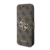 Guess 4G Big Metal Logo Book Wallet Case hoesje voor Apple iPhone 15 Pro Max - Bruin 5