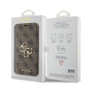 Guess 4G Big Metal Logo Book Wallet Case hoesje voor Apple iPhone 15 Pro Max - Bruin 6