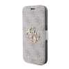 Guess 4G Big Metal Logo Book Wallet Case hoesje voor Apple iPhone 15 Pro - Roze 4