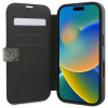 Guess 4G Big Metal Logo Book Wallet Case hoesje voor Apple iPhone 16 - Bruin 1