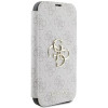 Guess 4G Big Metal Logo Book Wallet Case hoesje voor Apple iPhone 16 Plus - Roze 4