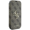 Guess 4G Big Metal Logo Book Wallet Case hoesje voor Apple iPhone 16 Pro - Bruin 4
