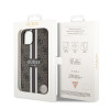 Guess 4G Printed Stripes Hard Case Back Cover hoesje met MagSafe voor Apple iPhone 15 - Bruin 6