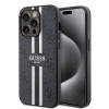 Guess 4G Printed Stripes Hard Case Back Cover hoesje met MagSafe voor Apple iPhone 15 Pro - Zwart 0