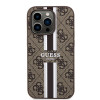 Guess 4G Printed Stripes Hard Case Back Cover hoesje met MagSafe voor Apple iPhone 15 Pro - Bruin 1