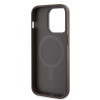 Guess 4G Printed Stripes Hard Case Back Cover hoesje met MagSafe voor Apple iPhone 15 Pro - Bruin 4