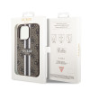 Guess 4G Printed Stripes Hard Case Back Cover hoesje met MagSafe voor Apple iPhone 15 Pro - Bruin 5