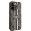 Guess 4G Printed Stripes Hard Case Back Cover hoesje met MagSafe voor Apple iPhone 15 Pro Max - Bruin 2