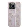 Guess 4G Printed Stripes Hard Case Back Cover hoesje met MagSafe voor Apple iPhone 15 Pro - Roze 1