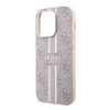 Guess 4G Printed Stripes Hard Case Back Cover hoesje met MagSafe voor Apple iPhone 15 Pro - Roze 3
