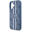 Guess 4G Printed Stripes Hard Case Back Cover hoesje met MagSafe voor Apple iPhone 16 - Blauw 4