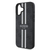 Guess 4G Printed Stripes Hard Case Back Cover hoesje met MagSafe voor Apple iPhone 16 Plus - Zwart 4