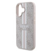 Guess 4G Printed Stripes Hard Case Back Cover hoesje met MagSafe voor Apple iPhone 16 Plus - Roze 4