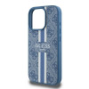 Guess 4G Printed Stripes Hard Case Back Cover hoesje met MagSafe voor Apple iPhone 16 Pro - Blauw 4