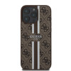 Guess 4G Printed Stripes Hard Case Back Cover hoesje met MagSafe voor Apple iPhone 16 Pro - Bruin 2