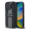 Guess 4G Printed Stripes Hard Case Back Cover hoesje met MagSafe voor Apple iPhone 16 Pro Max - Zwart 0