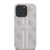 Guess 4G Printed Stripes Hard Case Back Cover hoesje met MagSafe voor Apple iPhone 16 Pro - Roze 2