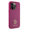 Guess 4G Strass Metal Logo Hard Case Back Cover hoesje voor Apple iPhone 15 Pro - Roze 2