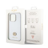 Guess 4G Strass Metal Logo Hard Case Back Cover hoesje voor Apple iPhone 15 Pro - Zilver 5
