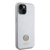 Guess 4G Strass Metal Logo Hard Case Back Cover hoesje voor Apple iPhone 15 - Zilver 3