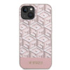 Guess GCube Stripes Hard Case Back Cover hoesje met MagSafe voor Apple iPhone 14 - Roze 2