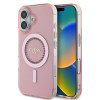 Guess IML Rhinestones Back Cover hoesje met MagSafe voor Apple iPhone 16 - Roze 0