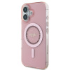 Guess IML Rhinestones Back Cover hoesje met MagSafe voor Apple iPhone 16 - Roze 2