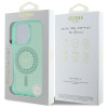 Guess IML Rhinestones Back Cover hoesje met MagSafe voor Apple iPhone 16 Pro - Groen 6