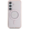 Guess IML Rhinestones Back Cover hoesje met MagSafe voor Samsung Galaxy S25 - Roze 1