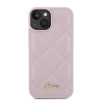 Guess Quilted Puffed Metal Logo Back Cover hoesje voor Apple iPhone 15 - Roze 1