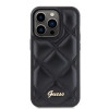 Guess Quilted Puffed Metal Logo Back Cover hoesje voor Apple iPhone 15 Pro - Zwart 1