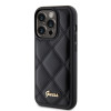 Guess Quilted Puffed Metal Logo Back Cover hoesje voor Apple iPhone 15 Pro Max - Zwart 2