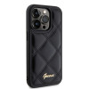 Guess Quilted Puffed Metal Logo Back Cover hoesje voor Apple iPhone 15 Pro Max - Zwart 3
