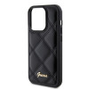 Guess Quilted Puffed Metal Logo Back Cover hoesje voor Apple iPhone 15 Pro Max - Zwart 4