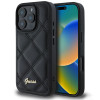 Guess Quilted Puffed Metal Logo Back Cover hoesje voor Apple iPhone 16 Pro - Zwart 0