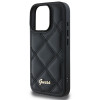 Guess Quilted Puffed Metal Logo Back Cover hoesje voor Apple iPhone 16 Pro - Zwart 2
