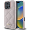 Guess Quilted Puffed Metal Logo Back Cover hoesje voor Apple iPhone 16 Pro Max - Roze 0