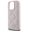 Guess Quilted Puffed Metal Logo Back Cover hoesje voor Apple iPhone 16 Pro Max - Roze 4