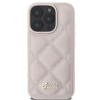 Guess Quilted Puffed Metal Logo Back Cover hoesje voor Apple iPhone 16 Pro - Roze 1