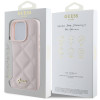 Guess Quilted Puffed Metal Logo Back Cover hoesje voor Apple iPhone 16 Pro - Roze 6