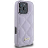 Guess Quilted Puffed Metal Logo Back Cover hoesje voor Apple iPhone 16 Pro - Paars 3