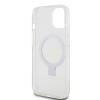 Guess Ring Stand Script Glitter Back Cover hoesje met MagSafe voor Apple iPhone 15 - Transparant 5