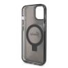 Guess Ring Stand Script Glitter Back Cover hoesje met MagSafe voor Apple iPhone 15 Plus - Zwart 5