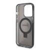 Guess Ring Stand Script Glitter Back Cover hoesje met MagSafe voor Apple iPhone 15 Pro - Zwart 5