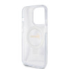 Guess Ring Stand Script Glitter Back Cover hoesje met MagSafe voor Apple iPhone 15 Pro - Transparant 5