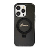 Guess Ring Stand Script Glitter Back Cover hoesje met MagSafe voor Apple iPhone 15 Pro Max - Zwart 2
