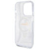 Guess Ring Stand Script Glitter Back Cover hoesje met MagSafe voor Apple iPhone 15 Pro Max - Transparant 4